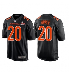 Men Cincinnati Bengals 20 Eli Apple 2022 Black Super Bowl LVI Game Stitched Jersey Men Cincinnati Bengals 20 Eli Apple 2022 Black Super Bowl LVI Game Stitched Jersey