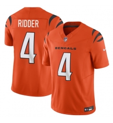 Men Cincinnati Bengals 4 Desmond Ridder Orange 2025 F U S E  Vapor Untouchable Limited Stitched Football Jersey