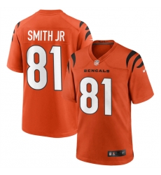 Men Cincinnati Bengals 81 Irv Smith Jr Orange Jersey Men Cincinnati Bengals 81 Irv Smith Jr Orange Jersey