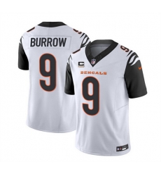 Men Cincinnati Bengals 9 Joe Burrow 2023 F U S E White With 4 Star C Patch Vapor Untouchable Limited Stitched Jersey Men Cincinnati Bengals 9 Joe Burrow 2023 F U S E White With 4 Star C Patch Vapor Untouchable Limited Stitched Jersey
