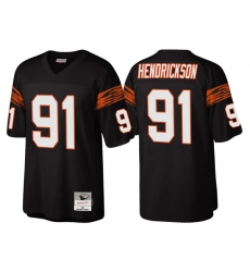 Men Cincinnati Bengals 91 Trey Hendrickson Black Throwback Legacy Stitched Jerse Men Cincinnati Bengals 91 Trey Hendrickson Black Throwback Legacy Stitched Jerse