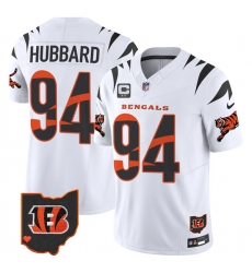 Men Cincinnati Bengals 94 Sam Hubbard White F U S E With 2 Star C Patch Special Vapor Untouchable Limited Stitched Football Jersey Men Cincinnati Bengals 94 Sam Hubbard White F U S E With 2 Star C Patch Special Vapor Untouchable Limited Stitched Football Jersey
