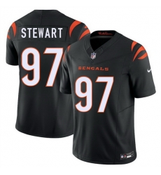 Men Cincinnati Bengals 97 Shemar Stewart Black 2025 Draft F U S E  Vapor Untouchable Limited Stitched Football Jersey