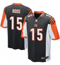 Mens Nike Cincinnati Bengals 15 John Ross Game Black Team Color NFL Jersey Mens Nike Cincinnati Bengals 15 John Ross Game Black Team Color NFL Jersey