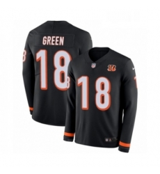 Mens Nike Cincinnati Bengals 18 AJ Green Limited Black Therma Long Sleeve NFL Jersey Mens Nike Cincinnati Bengals 18 AJ Green Limited Black Therma Long Sleeve NFL Jersey