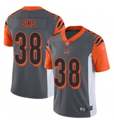 Nike Bengals 38 LeShaun Sims Silver Men Stitched NFL Limited Inverted Legend Jersey Nike Bengals 38 LeShaun Sims Silver Men Stitched NFL Limited Inverted Legend Jersey