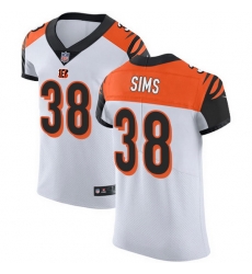 Nike Bengals 38 LeShaun Sims White Men Stitched NFL New Elite Jersey Nike Bengals 38 LeShaun Sims White Men Stitched NFL New Elite Jersey
