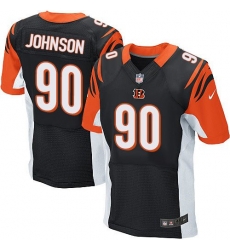 Nike Bengals #90 Michael Johnson Black Team Color Mens Stitched NFL Elite Jersey Nike Bengals #90 Michael Johnson Black Team Color Mens Stitched NFL Elite Jersey