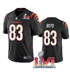 Nike Cincinati Bengals 83 Tyler Boyd Black 2022 Super Bowl LVI Vapor Limited Jersey Nike Cincinati Bengals 83 Tyler Boyd Black 2022 Super Bowl LVI Vapor Limited Jersey
