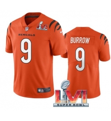 Nike Cincinati Bengals 9 Joe Burrow Orange 2022 Super Bowl LVI Vapor Limited Jersey Nike Cincinati Bengals 9 Joe Burrow Orange 2022 Super Bowl LVI Vapor Limited Jersey