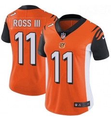 Bengals #11 John Ross III Orange Alternate Women Stitched Football Vapor Untouchable Limited Jersey Bengals #11 John Ross III Orange Alternate Women Stitched Football Vapor Untouchable Limited Jersey