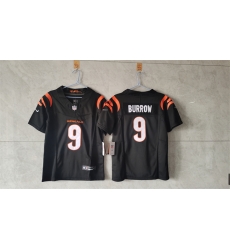 Women Cincinnati Bengals 9 Joe Burrow Black F U S E  Stitched Vapor Football Jersey 