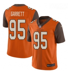 Browns 95 Myles Garrett Orange Alternate Men Stitched Football Limited City Edition Jersey Browns 95 Myles Garrett Orange Alternate Men Stitched Football Limited City Edition Jersey
