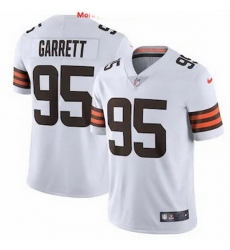 Cleveland Browns 95 Myles Garrett Men Nike White 2020 Vapor Limited Jersey Cleveland Browns 95 Myles Garrett Men Nike White 2020 Vapor Limited Jersey