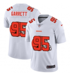 Cleveland Browns 95 Myles Garrett White Men Nike Team Logo Dual Overlap Limited NFL Jersey Cleveland Browns 95 Myles Garrett White Men Nike Team Logo Dual Overlap Limited NFL Jersey
