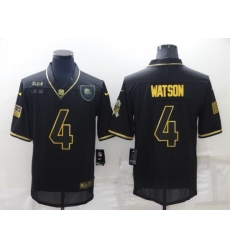 Men Cleveland Browns 4 Deshaun Watson Black Gold Salute To Service Limited Stitched jersey Men Cleveland Browns 4 Deshaun Watson Black Gold Salute To Service Limited Stitched jersey