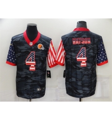 Men Cleveland Browns 4 Deshaun Watson Camo USA Flag Limited Stitched Jersey Men Cleveland Browns 4 Deshaun Watson Camo USA Flag Limited Stitched Jersey