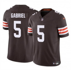 Men Cleveland Browns 5 Dillon Gabriel 2025 Draft F U S E  Vapor Limited Stitched Football Jersey