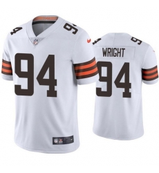 Men Cleveland Browns 94 Alex Wright White Vapor Untouchable Limited Stitched Jersey Men Cleveland Browns 94 Alex Wright White Vapor Untouchable Limited Stitched Jersey