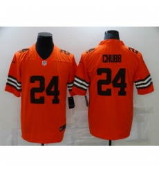 Men's Cleveland Browns #24 Nick Chubb Orange Player Limited Jersey Men's Cleveland Browns #24 Nick Chubb Orange Player Limited Jersey