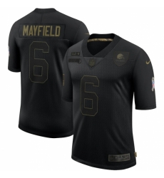 Men's Cleveland Browns #6 Baker Mayfield Black Nike 2020 Salute To Service Limited Jersey Men's Cleveland Browns #6 Baker Mayfield Black Nike 2020 Salute To Service Limited Jersey