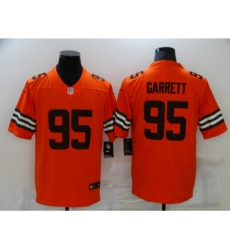 Men's Cleveland Browns #95 Myles Garrett Orange Player Limited Jersey Men's Cleveland Browns #95 Myles Garrett Orange Player Limited Jersey