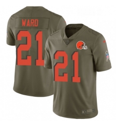 Mens Nike Cleveland Browns 21 Denzel Ward Limited Olive 2017 Salute to Service NFL Jersey Mens Nike Cleveland Browns 21 Denzel Ward Limited Olive 2017 Salute to Service NFL Jersey
