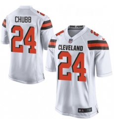 Mens Nike Cleveland Browns 24 Nick Chubb Game White NFL Jersey Mens Nike Cleveland Browns 24 Nick Chubb Game White NFL Jersey