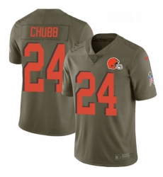 Mens Nike Cleveland Browns 24 Nick Chubb Limited Olive 2017 Salute to Service NFL Jersey Mens Nike Cleveland Browns 24 Nick Chubb Limited Olive 2017 Salute to Service NFL Jersey