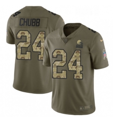Mens Nike Cleveland Browns 24 Nick Chubb Limited Olive Camo 2017 Salute to Service NFL Jersey Mens Nike Cleveland Browns 24 Nick Chubb Limited Olive Camo 2017 Salute to Service NFL Jersey