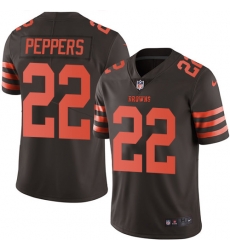 Nike Browns #22 Jabrill Peppers Brown Mens Stitched NFL Limited Rush Jersey Nike Browns #22 Jabrill Peppers Brown Mens Stitched NFL Limited Rush Jersey