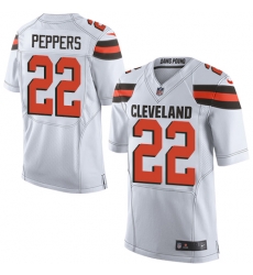 Nike Browns #22 Jabrill Peppers White Mens Stitched NFL New Elite Jersey Nike Browns #22 Jabrill Peppers White Mens Stitched NFL New Elite Jersey