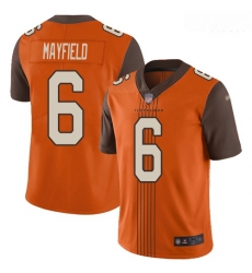 Nike Browns 6 Baker Mayfield Orange Alternate Men Stitched Football Limited City Edtion Jersey Nike Browns 6 Baker Mayfield Orange Alternate Men Stitched Football Limited City Edtion Jersey