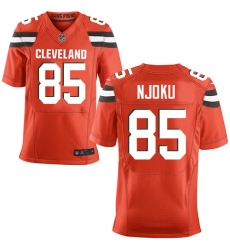 Nike Browns #85 David Njoku Orange Alternate Mens Stitched NFL New Elite Jersey Nike Browns #85 David Njoku Orange Alternate Mens Stitched NFL New Elite Jersey