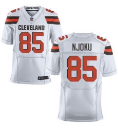 Nike Browns #85 David Njoku White Mens Stitched NFL New Elite Jersey Nike Browns #85 David Njoku White Mens Stitched NFL New Elite Jersey