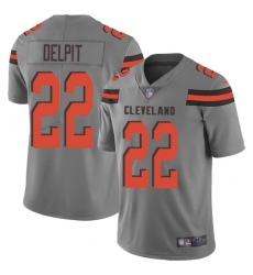 Nike Cleveland Browns 22 Grant Delpit Gray Men Stitched NFL Limited Inverted Legend Jersey Nike Cleveland Browns 22 Grant Delpit Gray Men Stitched NFL Limited Inverted Legend Jersey