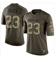 Nike Cleveland Browns #23 Joe Haden Green Men 27s Stitched NFL Limited Salute to Service Jersey Nike Cleveland Browns #23 Joe Haden Green Men 27s Stitched NFL Limited Salute to Service Jersey