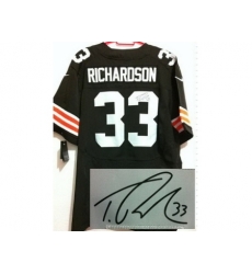 Nike Cleveland Browns 33 Trent Richardson Brown Elite Signed NFL Jersey Nike Cleveland Browns 33 Trent Richardson Brown Elite Signed NFL Jersey
