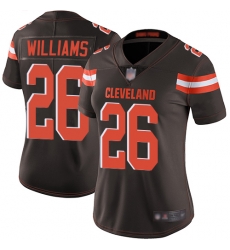 Browns 26 Greedy Williams Brown Team Color Women Stitched Football Vapor Untouchable Limited Jersey Browns 26 Greedy Williams Brown Team Color Women Stitched Football Vapor Untouchable Limited Jersey