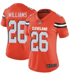 Browns 26 Greedy Williams Orange Alternate Women Stitched Football Vapor Untouchable Limited Jersey Browns 26 Greedy Williams Orange Alternate Women Stitched Football Vapor Untouchable Limited Jersey