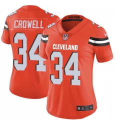 Nike Browns #34 Isaiah Crowell Orange Alternate Womens Stitched NFL Vapor Untouchable Limited Jersey Nike Browns #34 Isaiah Crowell Orange Alternate Womens Stitched NFL Vapor Untouchable Limited Jersey
