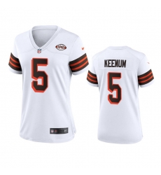 Women Cleveland Browns 5 Case Keenum Nike 1946 Collection Alternate Game Limited NFL Jersey White Women Cleveland Browns 5 Case Keenum Nike 1946 Collection Alternate Game Limited NFL Jersey White