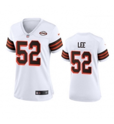 Women Cleveland Browns 52 Elijah Lee Nike 1946 Collection Alternate Game Limited NFL Jersey White Women Cleveland Browns 52 Elijah Lee Nike 1946 Collection Alternate Game Limited NFL Jersey White