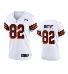 Women Cleveland Browns 82 Rashard Higgins Nike 1946 Collection Alternate Game Limited NFL Jersey White Women Cleveland Browns 82 Rashard Higgins Nike 1946 Collection Alternate Game Limited NFL Jersey White