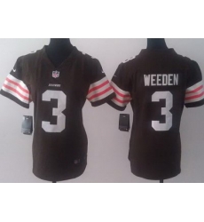Women Nike Cleveland Browns 3 Brandon Weeden Brown NFL Jerseys Women Nike Cleveland Browns 3 Brandon Weeden Brown NFL Jerseys