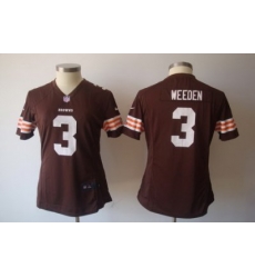 Women Nike NFL Cleveland Browns #3 Brandon Weeden Brown Jerseys Women Nike NFL Cleveland Browns #3 Brandon Weeden Brown Jerseys