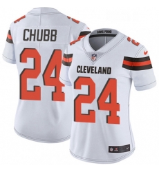 Womens Nike Cleveland Browns 24 Nick Chubb White Vapor Untouchable Limited Player NFL Jersey Womens Nike Cleveland Browns 24 Nick Chubb White Vapor Untouchable Limited Player NFL Jersey