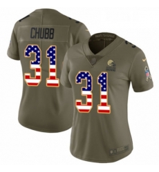 Womens Nike Cleveland Browns 31 Nick Chubb Limited OliveUSA Flag 2017 Salute to Service NFL Jersey Womens Nike Cleveland Browns 31 Nick Chubb Limited OliveUSA Flag 2017 Salute to Service NFL Jersey