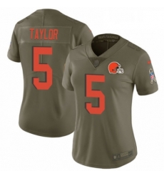 Womens Nike Cleveland Browns 5 Tyrod Taylor Limited Olive 2017 Salute to Service NFL Jersey Womens Nike Cleveland Browns 5 Tyrod Taylor Limited Olive 2017 Salute to Service NFL Jersey