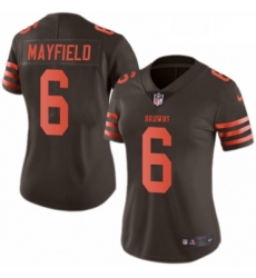 Womens Nike Cleveland Browns 6 Baker Mayfield Limited Brown Rush Vapor Untouchable NFL Jersey Womens Nike Cleveland Browns 6 Baker Mayfield Limited Brown Rush Vapor Untouchable NFL Jersey